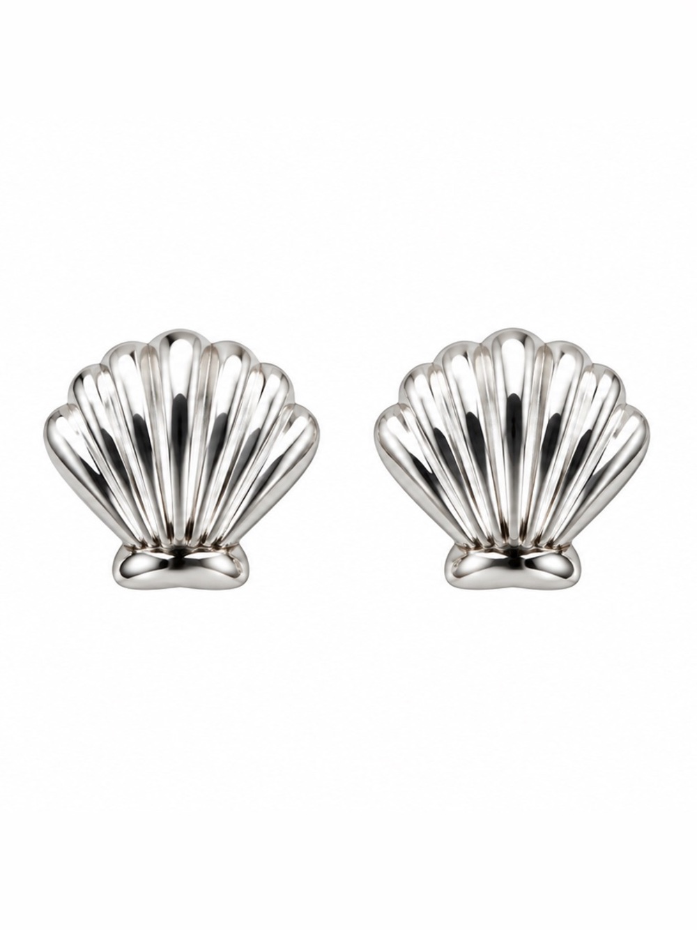 925 Sterling Silver Shell Stud Earrings Dainty Coastal Beach Jewelry